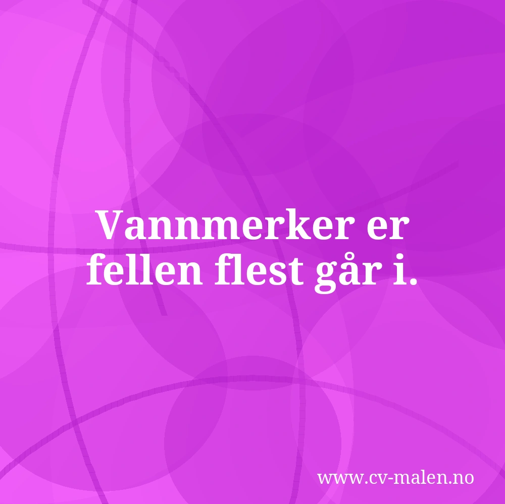 Vannmerker er fellen flest går i.